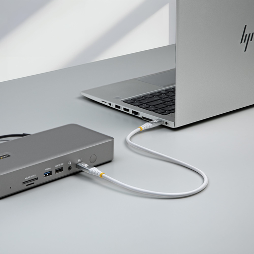 StarTech.com 1m USB4 Kabel, 80Gbps, USB-IF Gecertificeerde USB-C Kabel, 240W PD, 8K 120Hz/4K 240Hz DP2.1 DP80, Thunderbolt 4 Compatibel, Wit