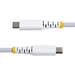 StarTech.com 1m USB-C Laadkabel, Wit, 60W (3A) PD, Dual-Layer Gevlochten Nylon/TPE Mantel, Robuuste USB Type-C Oplaadkabel, USB 2.0 Fast Charge Kabel