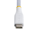 StarTech.com 1m USB-C Laadkabel, Wit, 60W (3A) PD, Dual-Layer Gevlochten Nylon/TPE Mantel, Robuuste USB Type-C Oplaadkabel, USB 2.0 Fast Charge Kabel