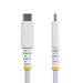 StarTech.com 2m USB-C Laadkabel, Wit, 60W (3A) PD, Dual-Layer Gevlochten Nylon/TPE Mantel, Robuuste USB Type-C Oplaadkabel, USB 2.0 Fast Charge Kabel