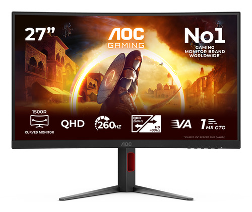 AOC G4 Gaming computer monitor 68,6 cm (27") 2560 x 1440 Pixels Quad HD LED Zwart, Rood