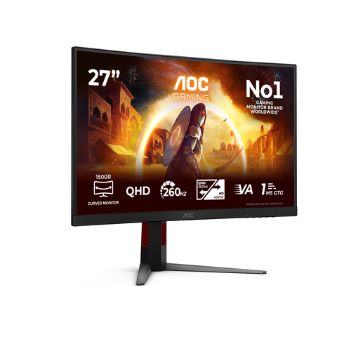 AOC G4 Gaming computer monitor 68,6 cm (27") 2560 x 1440 Pixels Quad HD LED Zwart, Rood