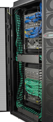 APC NetShelter SX 42U 750mm(b) x 1070mm(d) 19" IT rack, netwerkbehuizing met zijpanelen, zwart