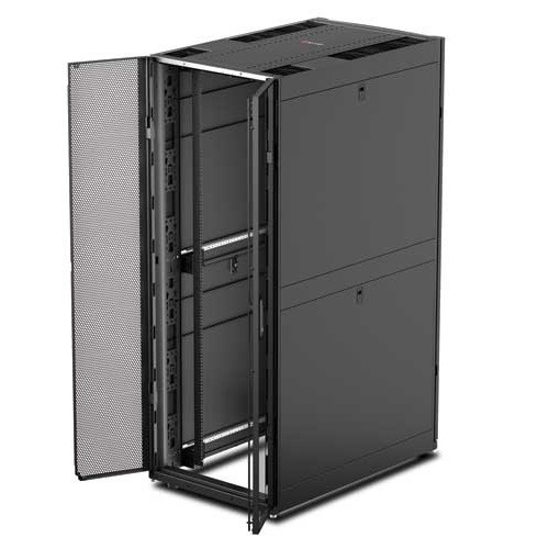 APC NetShelter SX 42U 750mm(b) x 1070mm(d) 19" IT rack, netwerkbehuizing met zijpanelen, zwart