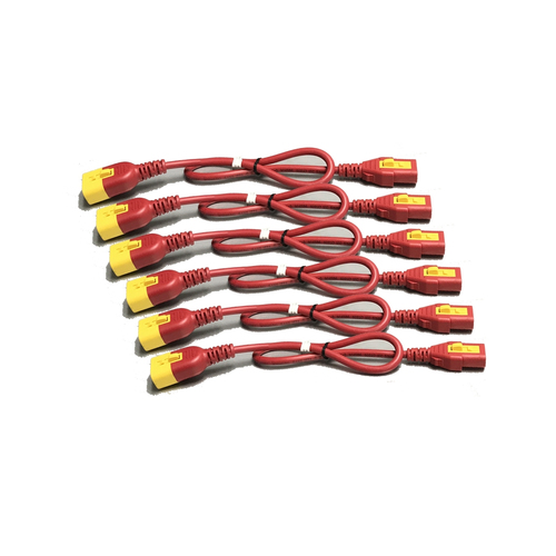 APC Voedingskabelkit (6 ea), met vergrendeling, C13 naar C14, 1,8m, rood