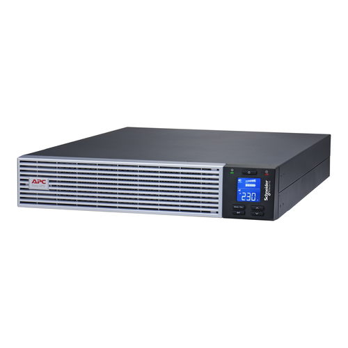 APC Easy UPS On-Line, 3 kVA, lithium-ion, rack/toren 2U, 230 V, 6 IEC C13- en 1 IEC C19-uitgangen, sleuf voor communicatiekaart, inclusief railset