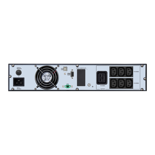 APC Easy UPS On-Line, 3 kVA, lithium-ion, rack/toren 2U, 230 V, 6 IEC C13- en 1 IEC C19-uitgangen, sleuf voor communicatiekaart, inclusief railset