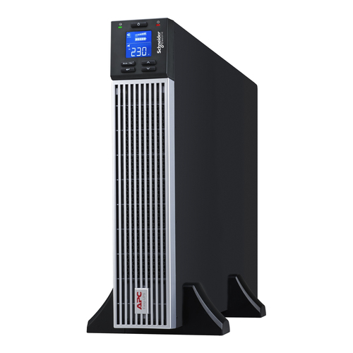 APC Easy UPS On-Line, 3 kVA, lithium-ion, rack/toren 2U, 230 V, 6 IEC C13- en 1 IEC C19-uitgangen, sleuf voor communicatiekaart, inclusief railset