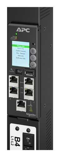 APC NetShelter Rack PDU Advanced Gen 2, geschakeld, 34,6 kW, 3-fase, 43,5 kW 400 V 63 A of 34,6 kW 415 V 60 A, 560P6, 42 stopcontacten