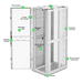 APC NetShelter SX, Server Rack Enclosure, Gen 2, 52U, 2436H x 800W x 1200D mm, with Sides, White