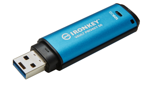 Kingston Technology IronKey 128GB Vault Privacy 50 AES-256 versleuteling, FIPS 197