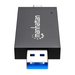 Manhattan USB-A/USB-C multiformaat kaartlezer/-schrijver, 5 Gbps (USB 3.0), male connector naar microSD- en SD/MMC-slots, mini-formaat, compatibel met Windows of Mac, zwart/transparant, 3 jaar garantie