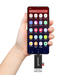 Manhattan USB-A/USB-C multiformaat kaartlezer/-schrijver, 5 Gbps (USB 3.0), male connector naar microSD- en SD/MMC-slots, mini-formaat, compatibel met Windows of Mac, zwart/transparant, 3 jaar garantie