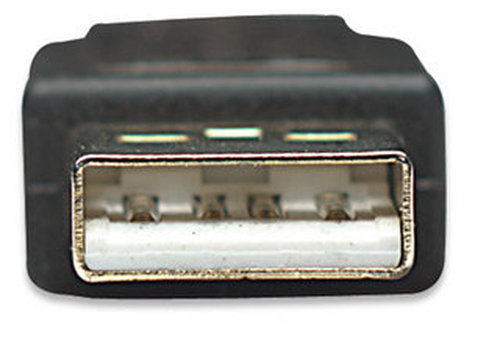 Manhattan USB-A naar USB-A verlengkabel, 10 m, mannelijk naar vrouwelijk, actief, 480 Mbps (USB 2.0), door te koppelen, ingebouwde repeater, zwart, 3 jaar garantie, equivalent aan USB2AAEXT10M