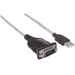 Manhattan USB-A naar seriële converterkabel, 45 cm, mannelijk naar mannelijk, RS232/COM/DB9, FTDI FT232RL-chip, Windows 11 compatibel (en oudere OS), zwart/zilver, 3 jaar garantie, equivalent aan ICUSB2321F