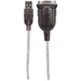 Manhattan USB-A naar seriële converterkabel, 45 cm, mannelijk naar mannelijk, RS232/COM/DB9, FTDI FT232RL-chip, Windows 11 compatibel (en oudere OS), zwart/zilver, 3 jaar garantie, equivalent aan ICUSB2321F