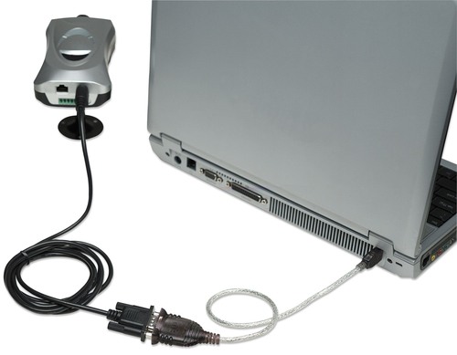 Manhattan USB-A naar seriële converterkabel, 45 cm, mannelijk naar mannelijk, RS232/COM/DB9, FTDI FT232RL-chip, Windows 11 compatibel (en oudere OS), zwart/zilver, 3 jaar garantie, equivalent aan ICUSB2321F