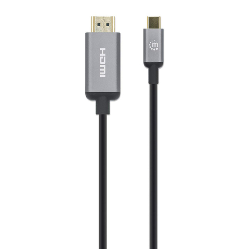 Manhattan USB-C naar HDMI kabel, 4K@60Hz, 2 m, mannelijk naar mannelijk, zwart, 3 jaar garantie, equivalent aan CDP2HD2MBNL