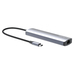 Manhattan USB-C dock/hub, poorten (6): Ethernet, HDMI, USB-A (3×) en USB-C, met Power Delivery (PD) 100 W - vereist een externe USB-C-lader (niet inbegrepen). USB-gevoed (geen externe voeding vereist) wanneer PD niet wordt gebruikt