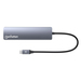 Manhattan USB-C dock/hub, poorten (6): Ethernet, HDMI, USB-A (3×) en USB-C, met Power Delivery (PD) 100 W - vereist een externe USB-C-lader (niet inbegrepen). USB-gevoed (geen externe voeding vereist) wanneer PD niet wordt gebruikt