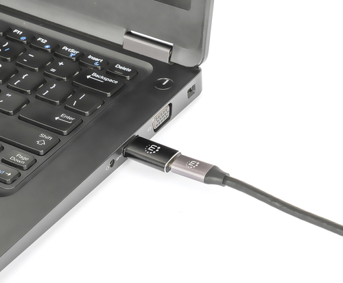 Manhattan USB-C naar USB-A adapter, 10 Gbps (USB 3.2 Gen 2 / USB 3.1), vrouwelijk naar mannelijk, zwart, levenslange garantie