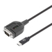 Manhattan USB-C naar seriële converterkabel, 1 m, mannelijk naar mannelijk, RS232/COM/DB9, Prolific PL2303GT-chip, zwart, 3 jaar garantie
