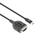 Manhattan USB-C naar seriële converterkabel, 1 m, mannelijk naar mannelijk, RS232/COM/DB9, Prolific PL2303GT-chip, zwart, 3 jaar garantie