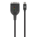 Manhattan USB-C naar seriële converterkabel, 1 m, mannelijk naar mannelijk, RS232/COM/DB9, Prolific PL2303GT-chip, zwart, 3 jaar garantie