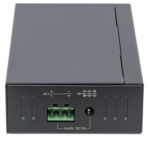 Manhattan USB-A 7-poorts industriële hub, 7× USB-A, 5 Gbps (USB 3.0), 20 kV ESD-bescherming, voeding via AC, bus of klemmenblok, DIN-rail, wandmontage, metalen behuizing, schroefvergrendeling