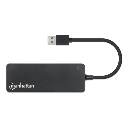 Manhattan USB-A 4-poorts hub, 4× USB-A, 5 Gbps (USB 3.0), USB-gevoed (geen externe voeding vereist), equivalent aan ST4300PBU3 & ST4300MINU3B