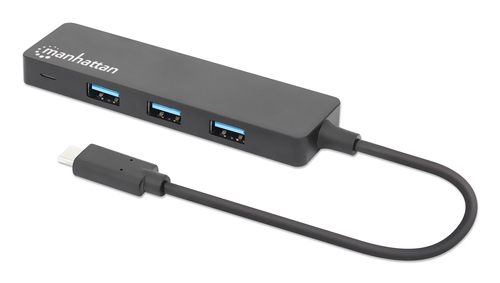 Manhattan USB-C dock/hub, poorten (4): USB-A (4×), 5 Gbps (USB 3.0), USB-gevoed (geen externe voeding vereist), equivalent aan HB30CM4AB
