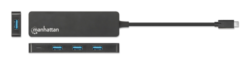 Manhattan USB-C dock/hub, poorten (4): USB-A (4×), 5 Gbps (USB 3.0), USB-gevoed (geen externe voeding vereist), equivalent aan HB30CM4AB