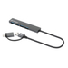Manhattan USB-C & USB-A combo dock/hub, poorten (4): USB-A (4×), 5 Gbps (USB 3.0), USB-gevoed (geen externe voeding vereist)