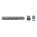 Manhattan USB-C & USB-A combo dock/hub, poorten (4): USB-A (4×), 5 Gbps (USB 3.0), USB-gevoed (geen externe voeding vereist)