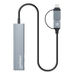 Manhattan USB-C & USB-A combo dock/hub, poorten (4): USB-A (2×) + USB-C (2×), 5 Gbps (USB 3.0), USB-gevoed (geen externe voeding vereist), aluminium