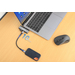 Manhattan USB-C travel dock, HDMI, USB-A, USB-C en 3,5 mm audio, met Power Delivery (PD) 100 W - vereist een externe USB-C-lader (niet inbegrepen). USB-gevoed (geen externe voeding vereist) wanneer PD niet wordt gebruikt