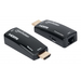 Manhattan Compact HDMI-extenderkit 1080p@60 Hz via Ethernet, verlengt het signaal tot 60 m via één Cat6 Ethernetkabel, inclusief zender en ontvanger, voeding via kabel, ultradun ontwerp, zwart, 3 jaar garantie
