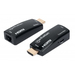 Manhattan Compact HDMI-extenderkit 1080p@60 Hz via Ethernet, verlengt het signaal tot 60 m via één Cat6 Ethernetkabel, inclusief zender en ontvanger, voeding via kabel, ultradun ontwerp, zwart, 3 jaar garantie