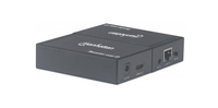 Manhattan HDMI-extenderkit 1080p via IP, verlengt het signaal tot 120 m via een netwerkswitch en één Ethernetkabel, IR-compatibel, zwart, 3 jaar garantie