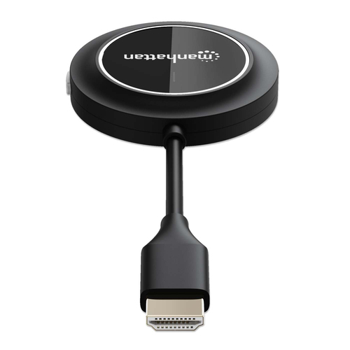 Manhattan Draadloze HDMI-adapter 1080p met HDMI-zender, dongle voor draadloze videoweergave vanaf een HDMI-apparaat naar een tv of HDMI-projector, vereist ontvanger van HDMI-presentatieset nr. 208420, zwart