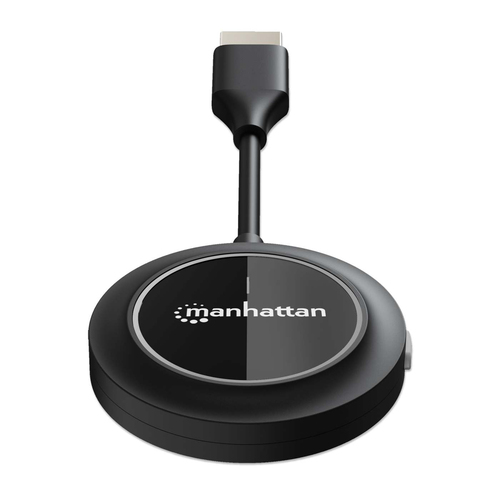 Manhattan Draadloze HDMI-adapter 1080p met HDMI-zender, dongle voor draadloze videoweergave vanaf een HDMI-apparaat naar een tv of HDMI-projector, vereist ontvanger van HDMI-presentatieset nr. 208420, zwart