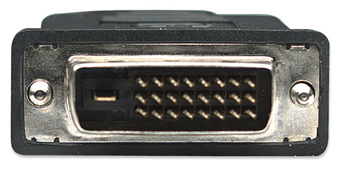 Manhattan HDMI-naar-DVI-D 24+1 kabel, 1 m, mannelijk naar mannelijk, dual link, compatibel met DVI-D, zwart, levenslange garantie, equivalent aan HDDVIMM1M