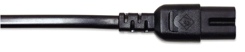 Manhattan Voedingskabel, Europese 2-polige stekker (CEE 7/16 Europlug) naar C7-connector (figuur-8), 1,8 m, 2,5 A, zwart, netkabel, levenslange garantie