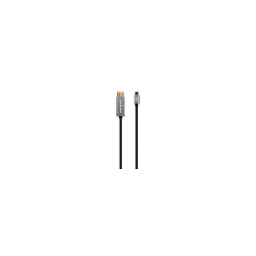 Manhattan USB-C naar DisplayPort 1.4 kabel, 8K@60Hz, 3 m, mannelijk naar mannelijk, niet bi-directioneel, zwart, 3 jaar garantie