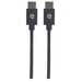 Manhattan USB-C naar USB-C kabel, 2 m, mannelijk naar mannelijk, 480 Mbps (USB 2.0), 3A (snel opladen), zwart, levenslange garantie, equivalent aan USB2CC2M