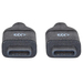 Manhattan USB-C naar USB-C kabel, 50 cm, mannelijk naar mannelijk, 10 Gbps (USB 3.2 Gen 2 / USB 3.1), 3A, zwart, levenslange garantie, equivalent aan USB31CC50CM