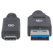 Manhattan USB-C naar USB-A kabel, 3 m, mannelijk naar mannelijk, 5 Gbps (USB 3.2 Gen1 / USB 3.0), 3A, zwart, levenslange garantie