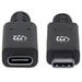 Manhattan USB-C naar USB-C verlengkabel, 50 cm, mannelijk naar vrouwelijk, 10 Gbps (USB 3.2 Gen 2 / USB 3.1), 5A, zwart, levenslange garantie