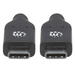 Manhattan USB-C naar USB-C kabel, 2 m, mannelijk naar mannelijk, 480 Mbps (USB 2.0), 5A (supersnel opladen), zwart, levenslange garantie, equivalent aan USB2C5C2M