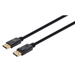 Manhattan DisplayPort 1.4 kabel, 8K@60Hz, 2 m, mannelijk naar mannelijk, geschikt voor 8K/4K/1080p toepassingen, met vergrendeling, volledig afgeschermd, zwart, levenslange garantie, equivalent aan DP14MM2M